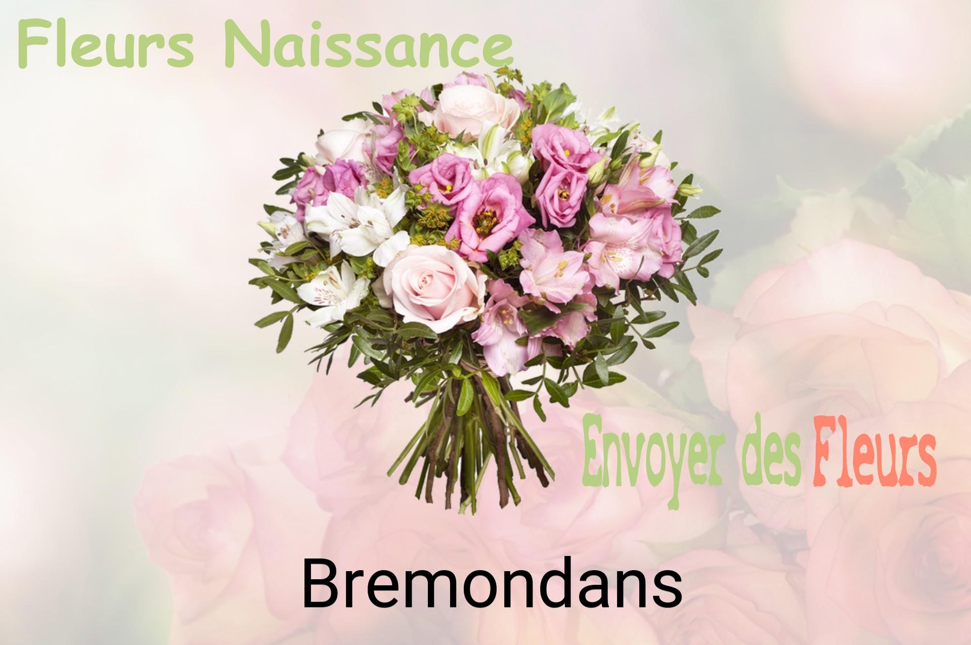 Bouquet de fleurs de naissance livré à Bremondans